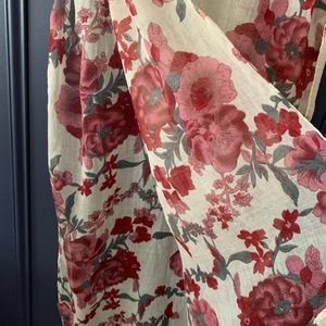 Beautiful delicate scarf with flowers